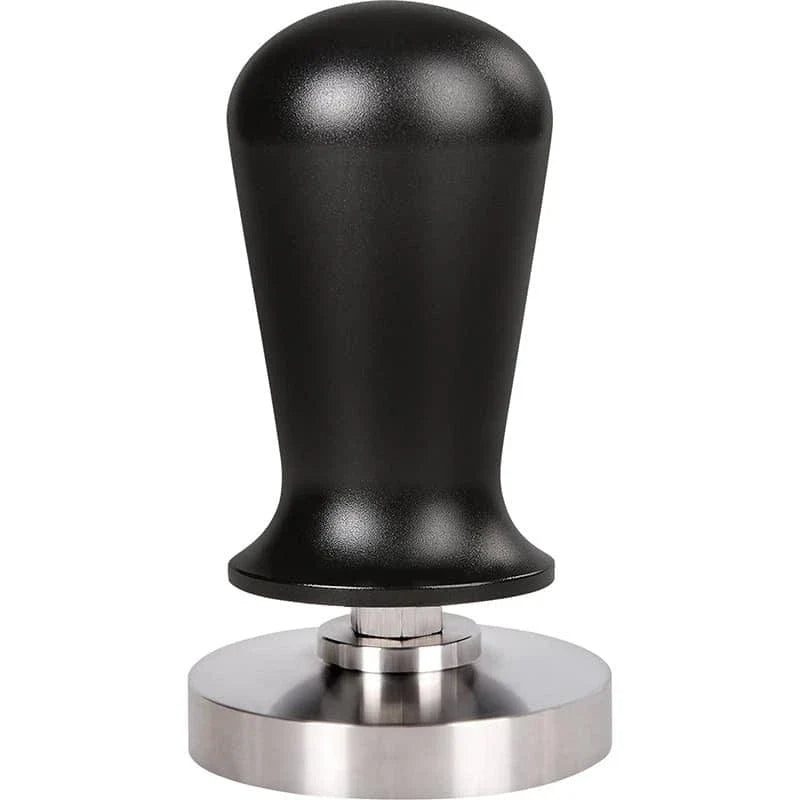 Premium metal coffee tamper with stainless steel construction and ergonomic design for consistent, high-quality espresso preparation