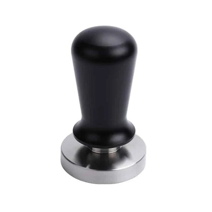 Premium metal coffee tamper with stainless steel construction and ergonomic design for consistent, high-quality espresso preparation