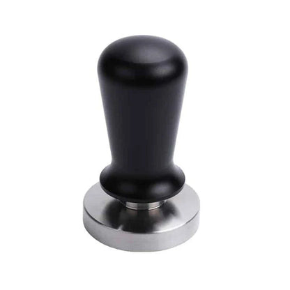 Premium metal coffee tamper with stainless steel construction and ergonomic design for consistent, high-quality espresso preparation