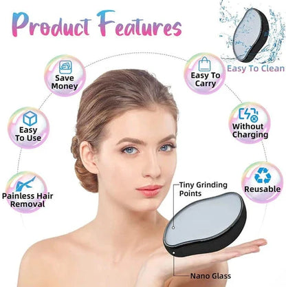 Crystal Hair Removal Eraser - Innovative tool for gentle, hassle-free hair removal