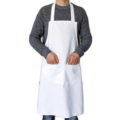 Colorful cooking apron with vibrant pattern, spacious front pocket, and adjustable neck and waist ties