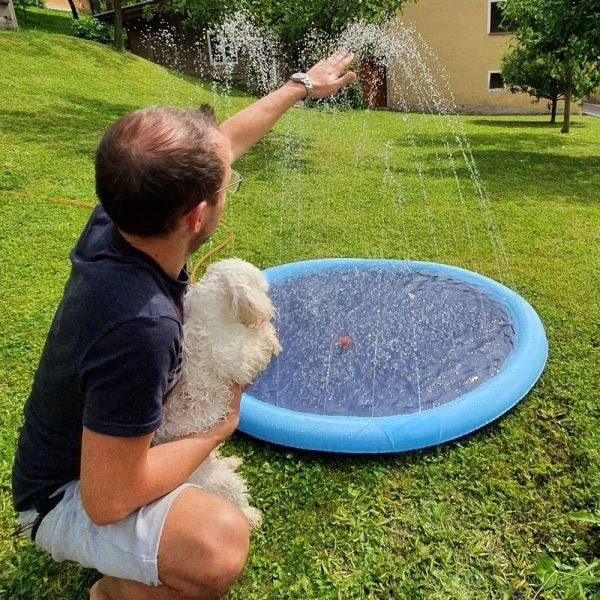 Dog Splash Sprinkler Pad - A fun and safe outdoor water toy for dogs and kids to enjoy during the summer