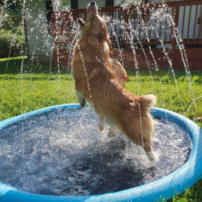 Dog Splash Sprinkler Pad - A fun and safe outdoor water toy for dogs and kids to enjoy during the summer