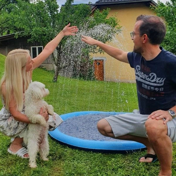 Dog Splash Sprinkler Pad - A fun and safe outdoor water toy for dogs and kids to enjoy during the summer