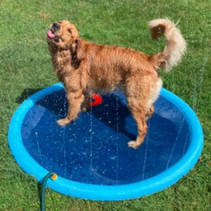 Dog Splash Sprinkler Pad - A fun and safe outdoor water toy for dogs and kids to enjoy during the summer
