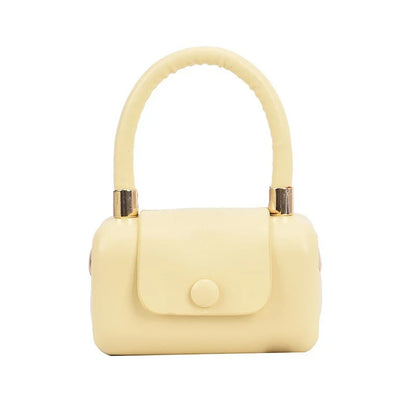 Fashionable portable square bag in various colors with a compact, minimalist design for everyday use