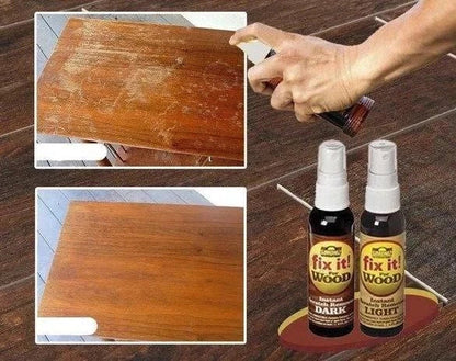 Fix It Wood Scratch Repair Spray - Instantly conceal scratches, nicks, and discoloration on wood furniture, floors, and more