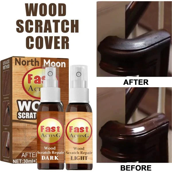 Fix It Wood Scratch Repair Spray - Instantly conceal scratches, nicks, and discoloration on wood furniture, floors, and more