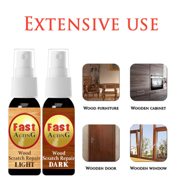 Fix It Wood Scratch Repair Spray - Instantly conceal scratches, nicks, and discoloration on wood furniture, floors, and more
