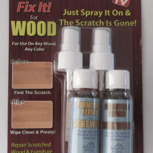 Fix It Wood Scratch Repair Spray - Instantly conceal scratches, nicks, and discoloration on wood furniture, floors, and more