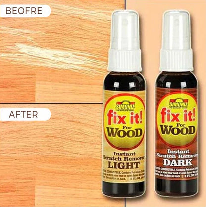 Fix It Wood Scratch Repair Spray - Instantly conceal scratches, nicks, and discoloration on wood furniture, floors, and more