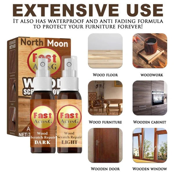 Fix It Wood Scratch Repair Spray - Instantly conceal scratches, nicks, and discoloration on wood furniture, floors, and more