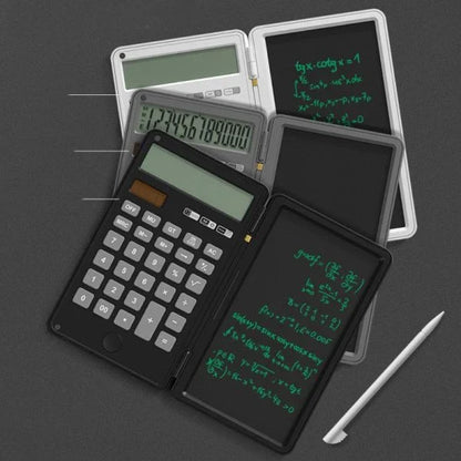 Sleek and portable calculator tablet with 12-bit display, versatile for office and travel use