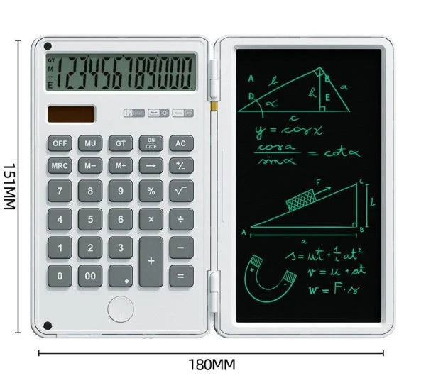 Hhomeenjoy Calculator Tablet Office Portable 12 Bit Display