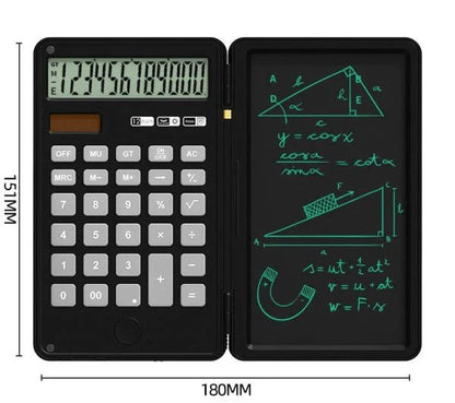 Sleek and portable calculator tablet with 12-bit display, versatile for office and travel use