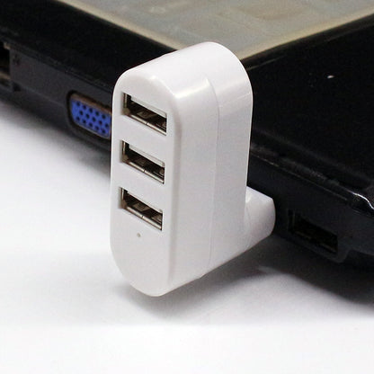USB splitter hub with multi-interface USB 2.0 high-speed expansion ports, available in black or white spin colour options for adding connectivity to computers and laptops.