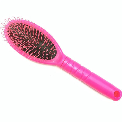Black ring tooth hair extension comb with airbag design showing 22cm length