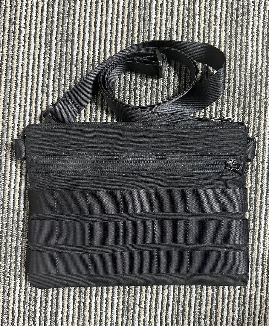Black Oxford cloth portable outdoor kit showing compact 18cm size and durable construction