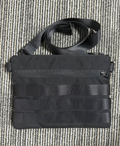 Black Oxford cloth portable outdoor kit showing compact 18cm size and durable construction