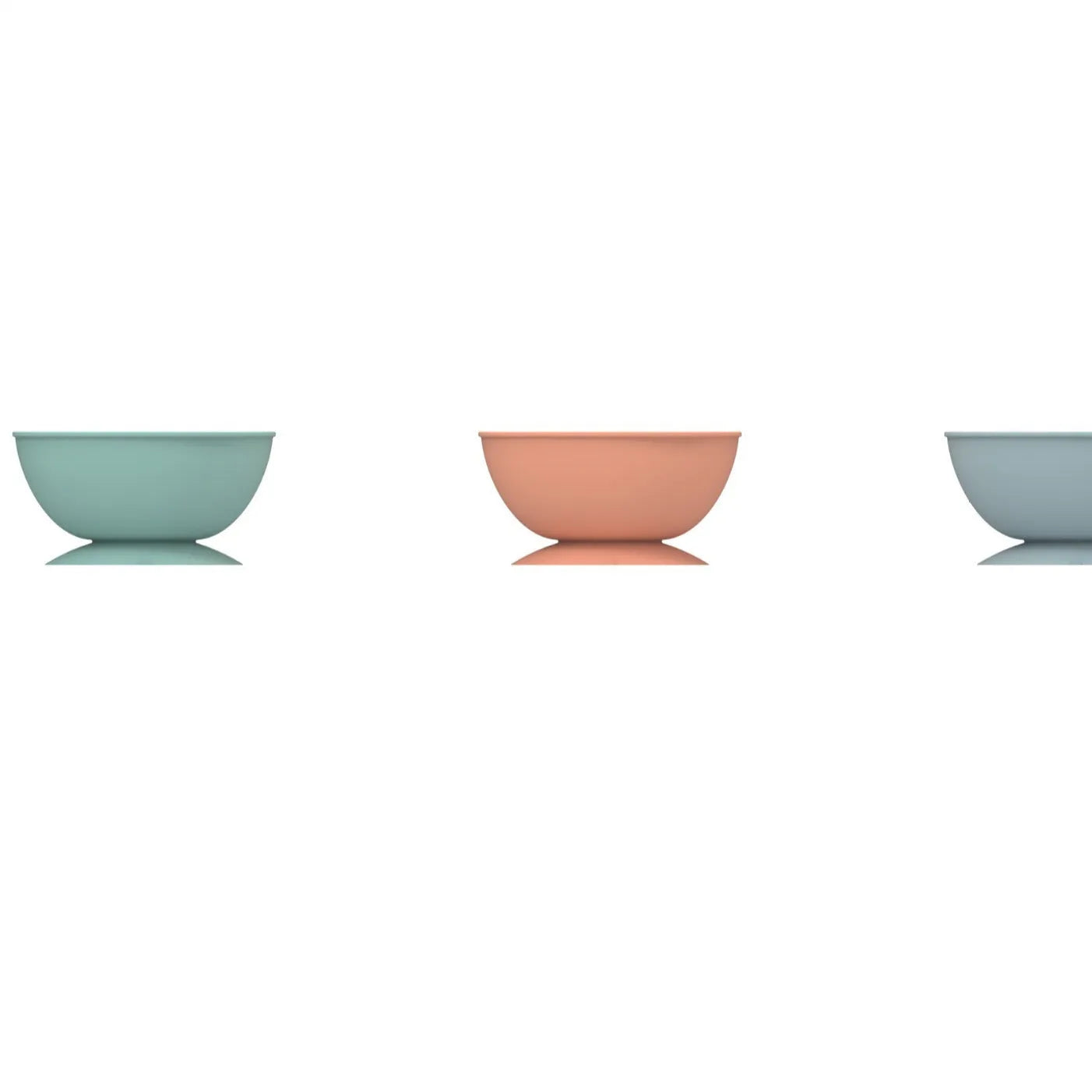 Cyan silicone pet slow feeding bowl with textured surface and suction cup base, 15.8cm diameter