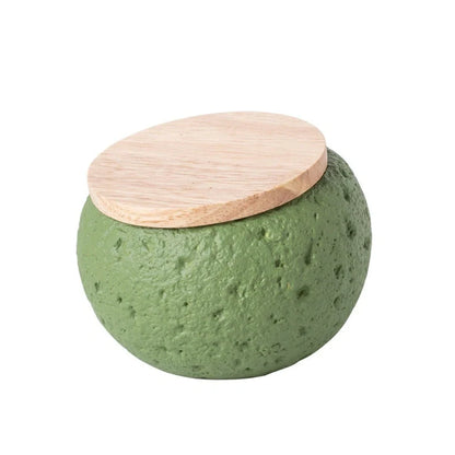 Cement pet funeral urn with spray colour finish in six colour options for ashes storage