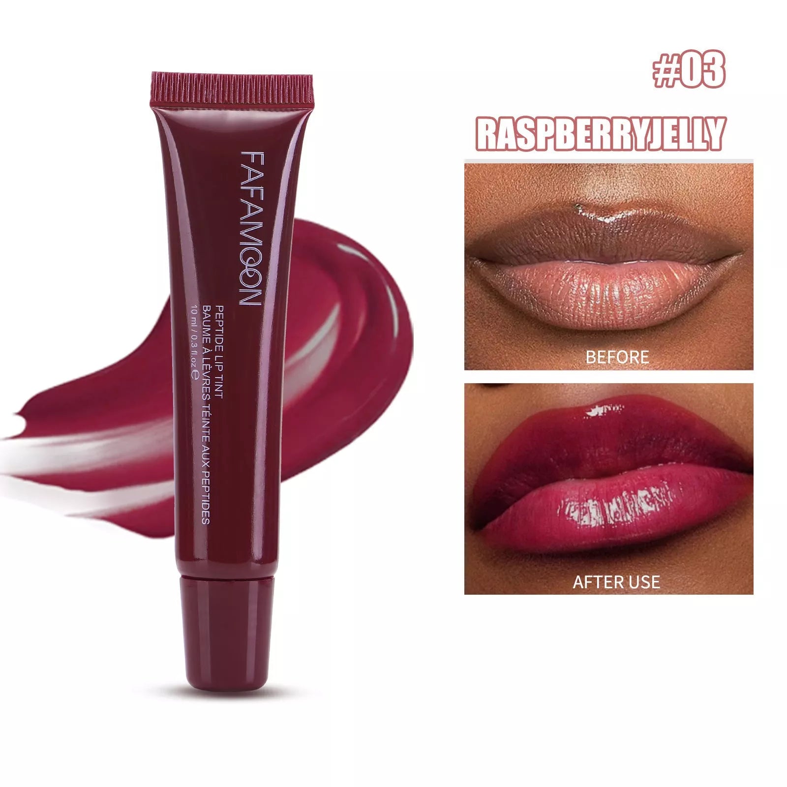 Glossy Lip Glaze in Tea Red - Waterproof, Hydrating Lip Color