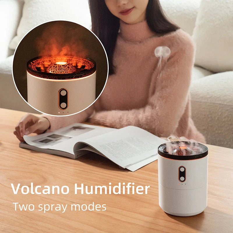 Volcanic Aroma Diffuser with Jellyfish-Inspired Design, Dispersing Essential Oil Fragrance and Emitting Soothing Night Light