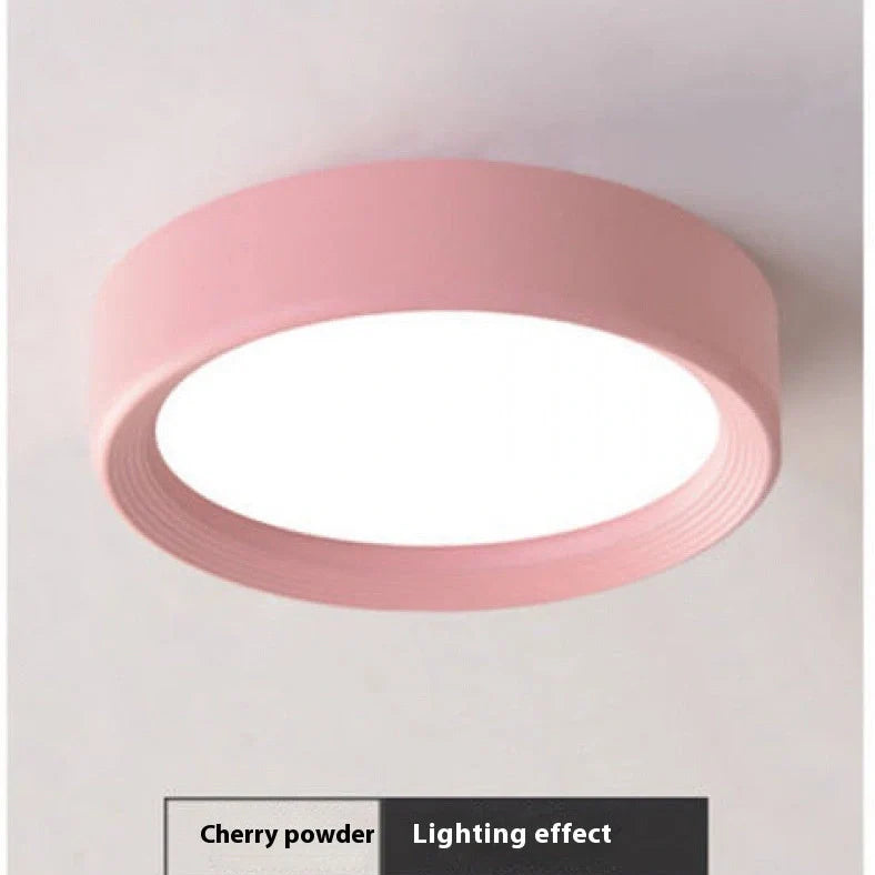 Ultra-thin 1.5cm LED surface mounted downlight in black shell with adjustable colour temperature lighting