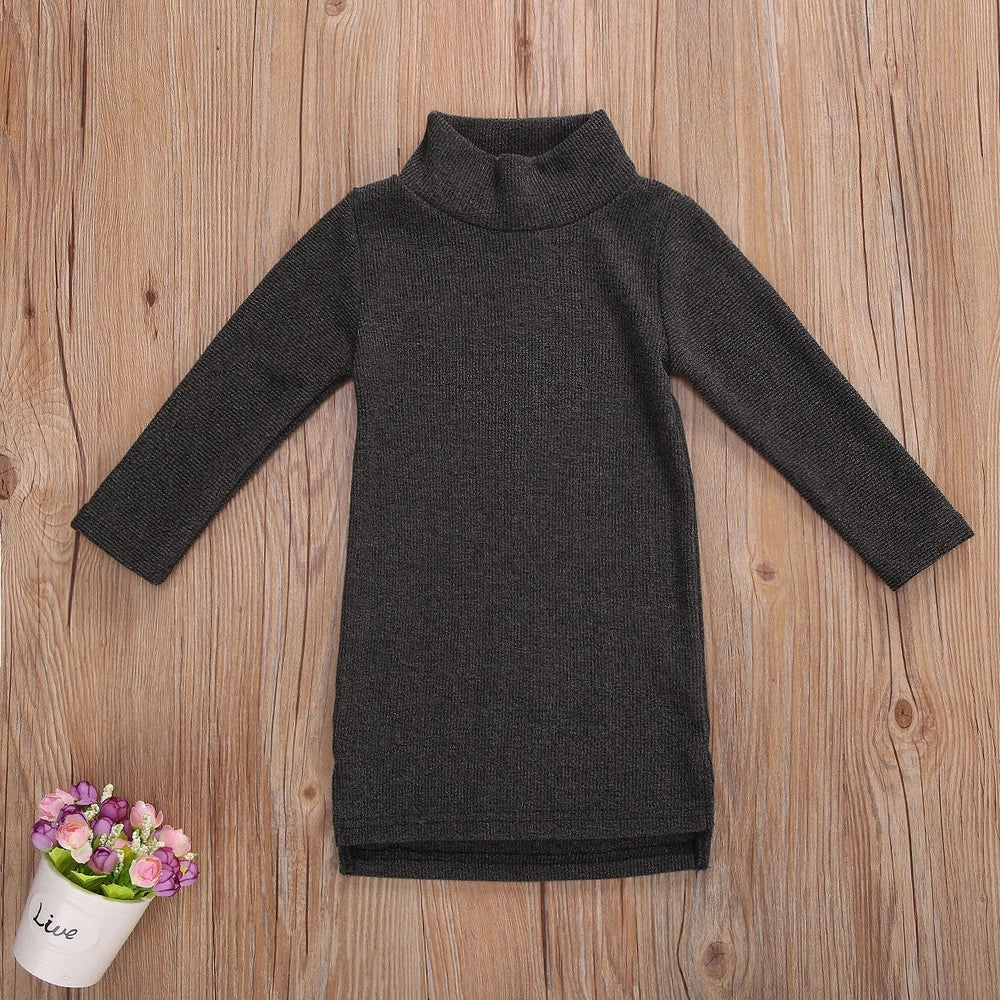 Black floral pattern sleeveless dress for girls with five size options from 90 to 130cm