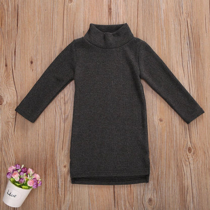 Black floral pattern sleeveless dress for girls with five size options from 90 to 130cm