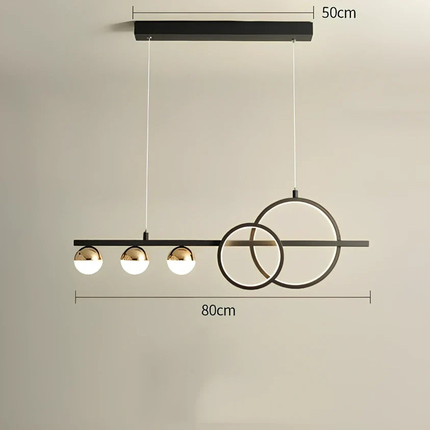 Rectangular aluminium ceiling lamp in black or gold with remote control for dimming and colour adjustment