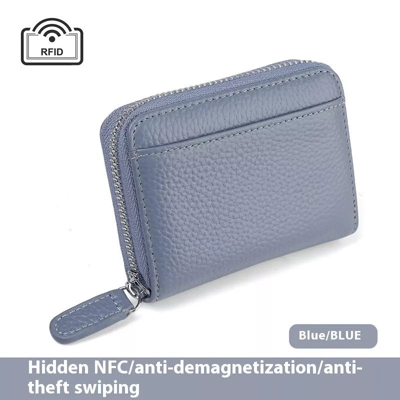 2024 RFID Genuine Leather Wallet with coin pocket and card slots