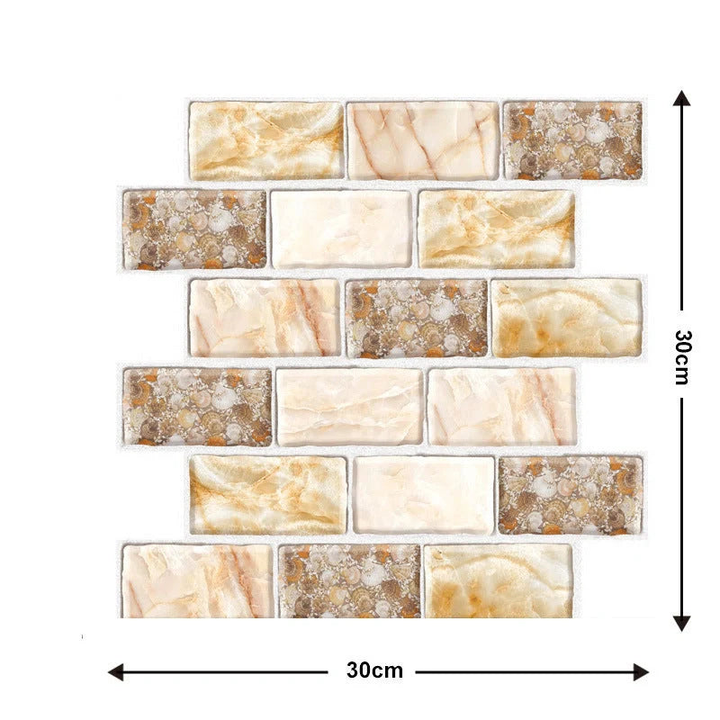 Brick wallpaper self-adhesive sticker for kitchen and bathroom walls, moisture-proof and oil-proof