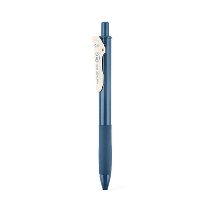 Retro colour gel pen set with plastic barrel and 0.5mm tip in five colour options