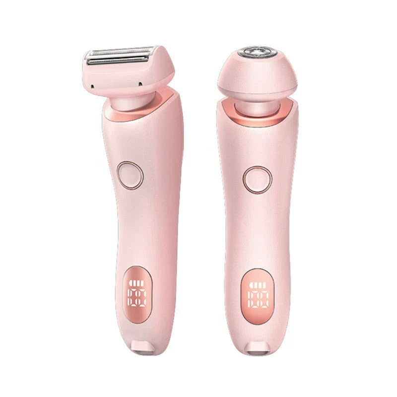 Cordless women's electric shaver with specialized square foil head and hypoallergenic blades for smooth, hair-free skin