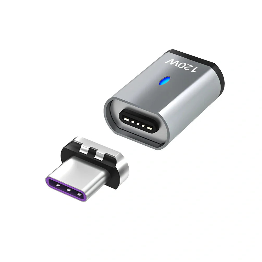 Dark grey elbow magnetic adapter showing 90-degree design and magnetic connection interface