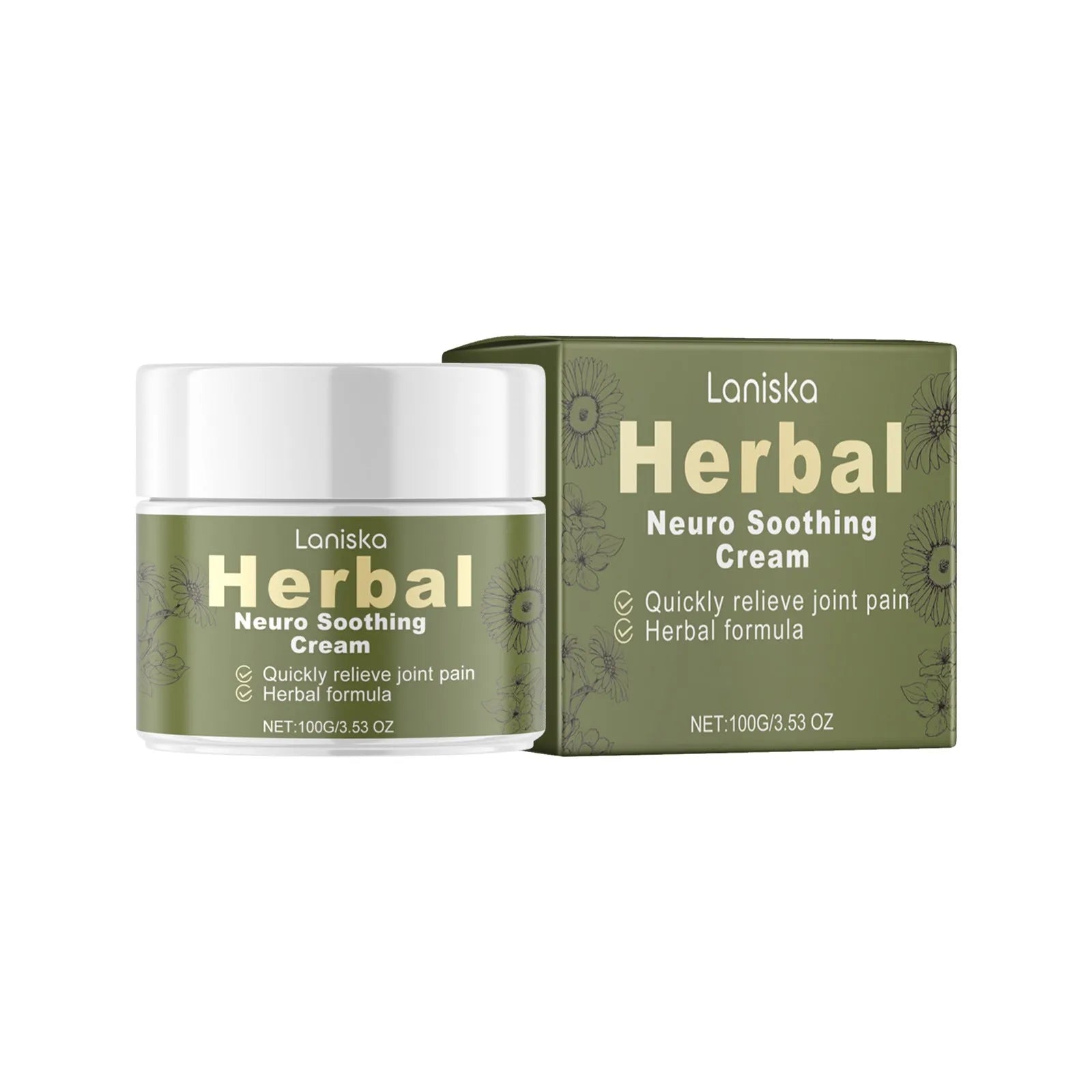 100g jar of arnica and pepper infused external body care cream for topical application