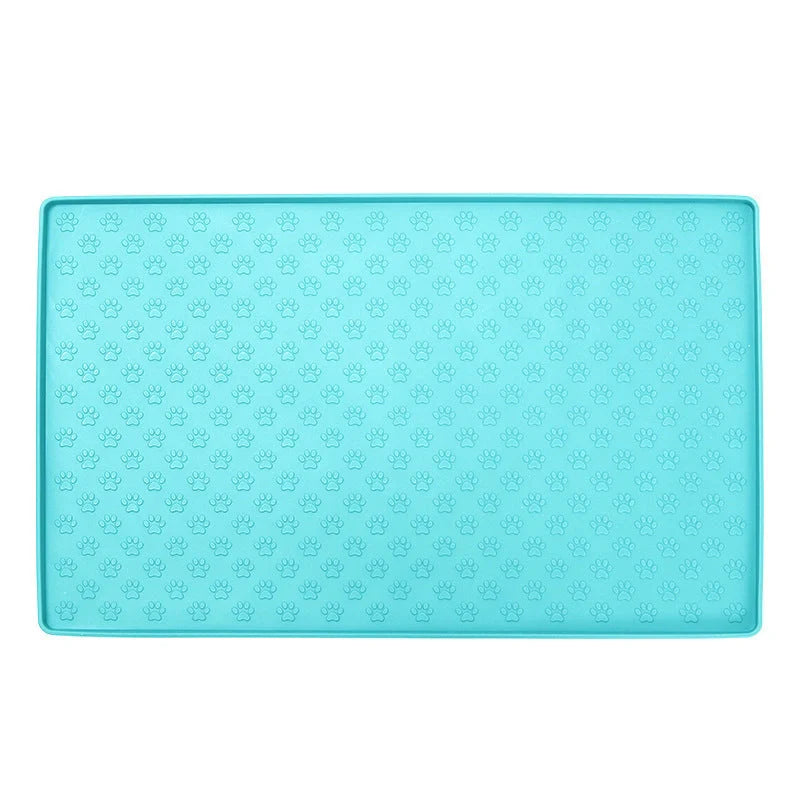 Waterproof silicone pet mat for dogs and cats, easy to clean and durable.