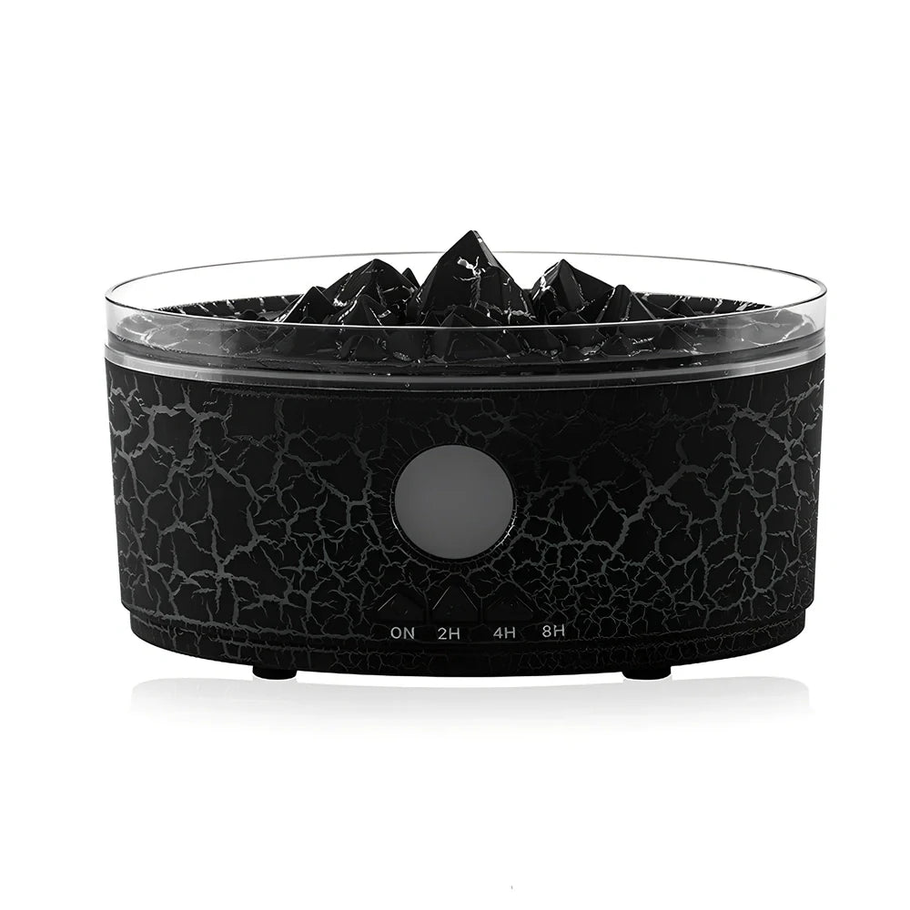 Volcano aroma diffuser unit showing water tank and control buttons with remote control