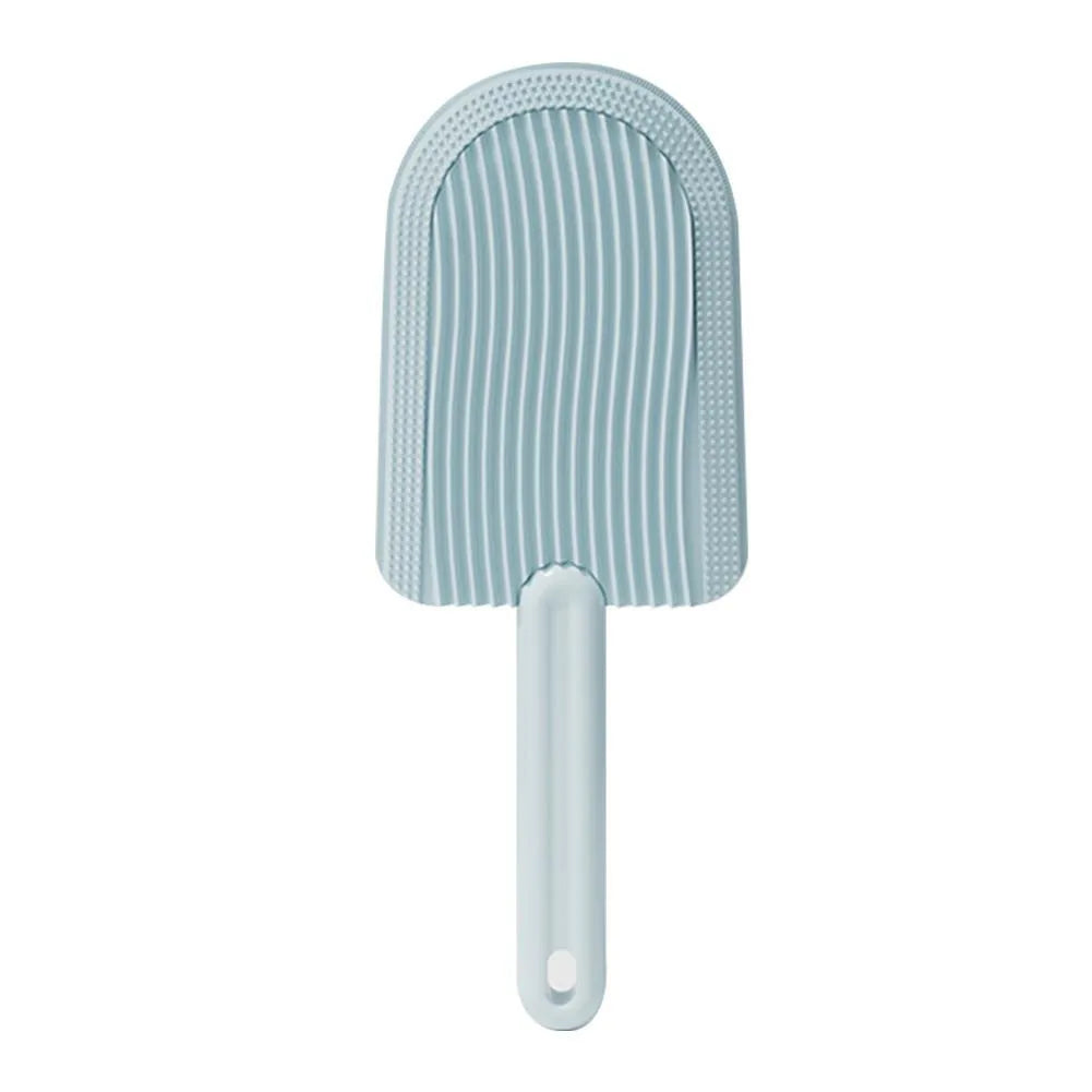 Green ice cream shaped pet grooming brush with soft silicone teeth for cats and dogs