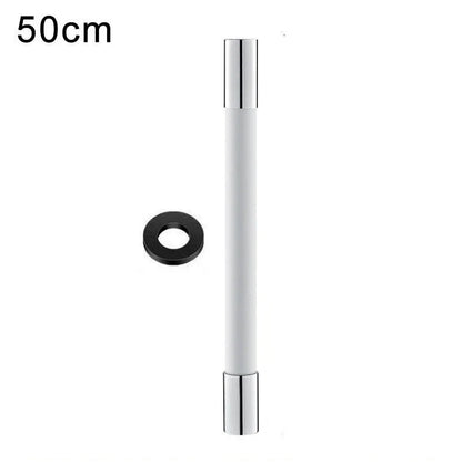 Adjustable bathroom faucet extender with 360-degree rotation for extended reach and flexible positioning