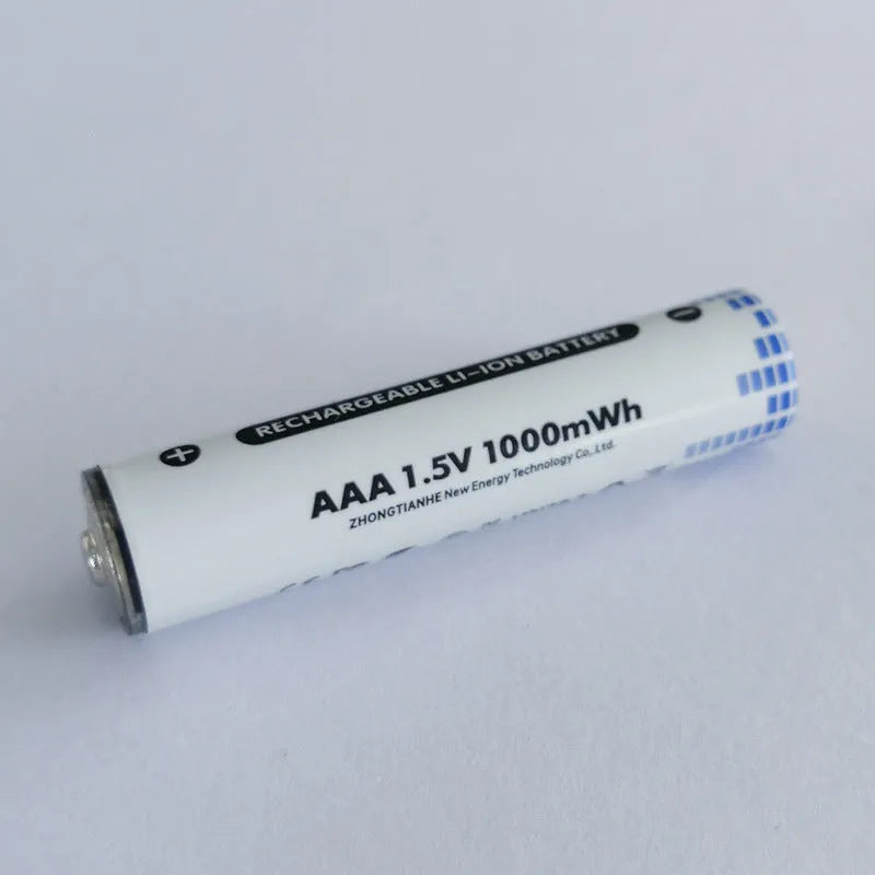 USB rechargeable No. 5 lithium battery 1.5V, H50.5mm x W14.5mm, MICRO and Type C options
