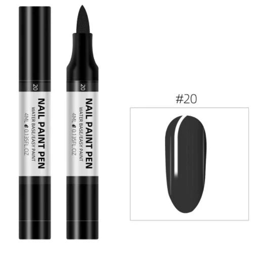 24 color water-based nail polish painting pen for 3D nail art designs