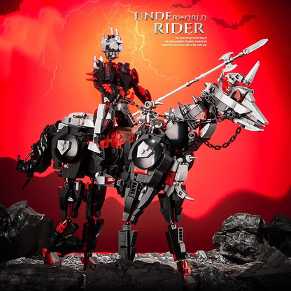 7033 Regional War Riding Horse building blocks set with swing action features for 7-14 year olds