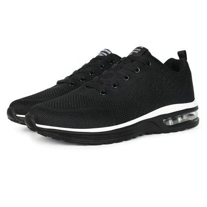 Casual Flyknit running shoes with mesh uppers and PU sole in various colours