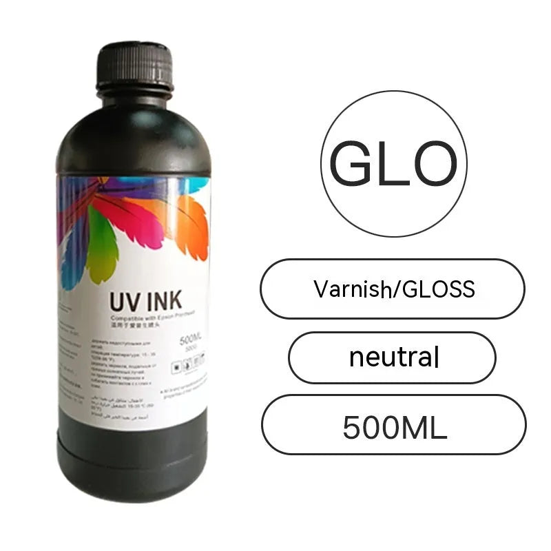 500ml bottle of Epson UV ink for XP600 and TX800 printers in eight colours