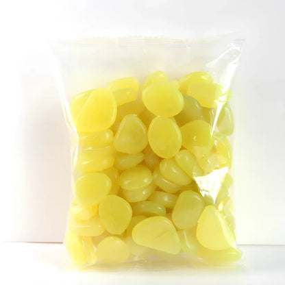 Blue, green, and white glow in the dark resin rocks for aquarium decoration with irregular shapes