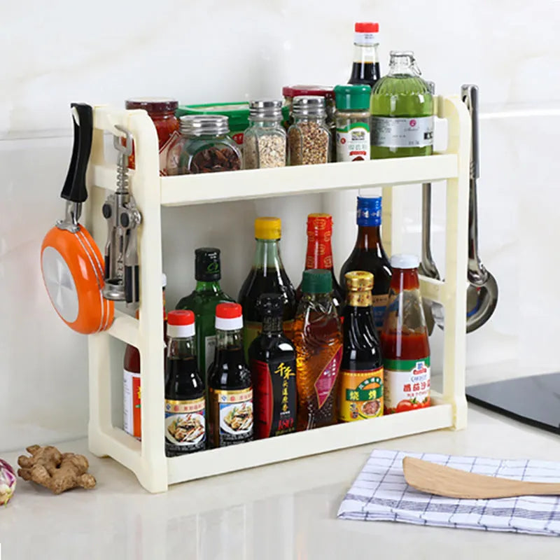Foldable PP plastic kitchen storage shelving unit in multilayer design for organisation