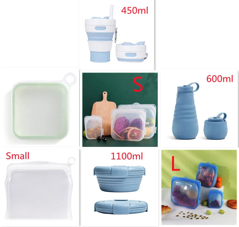Silicone Sandwich Toast Box - Microwave and Fridge-Safe Portable Lunch Container