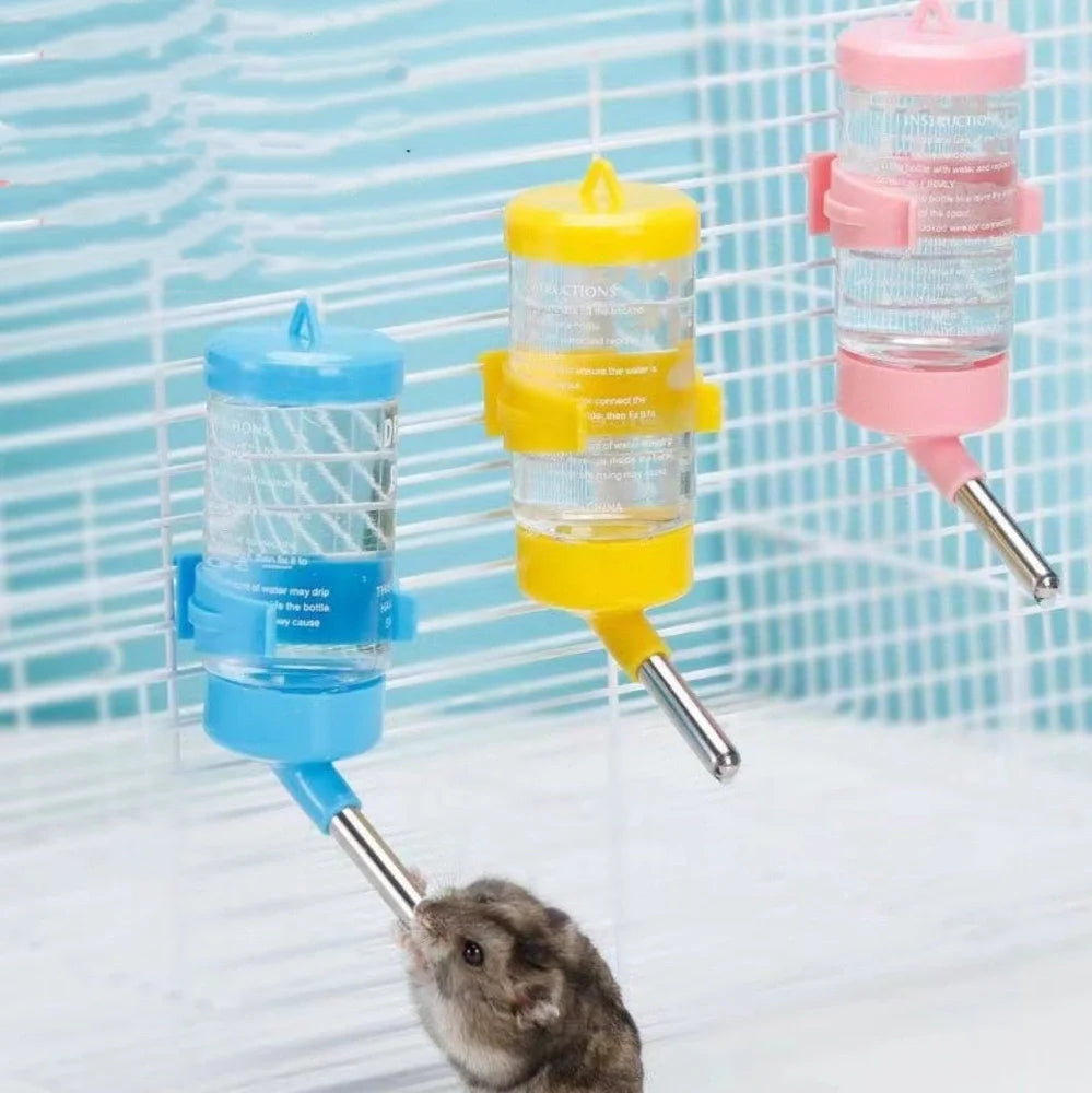 Green ball kettle water feeder with leak-proof design for small pets, showing ball drinking mechanism